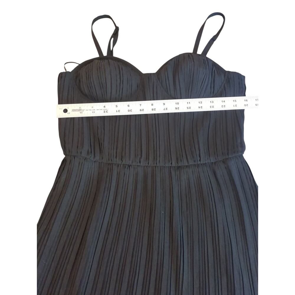 DKNY Black Ruffle Pleated Bustier Dress Size 8 - NWOT - Picture 3 of 9